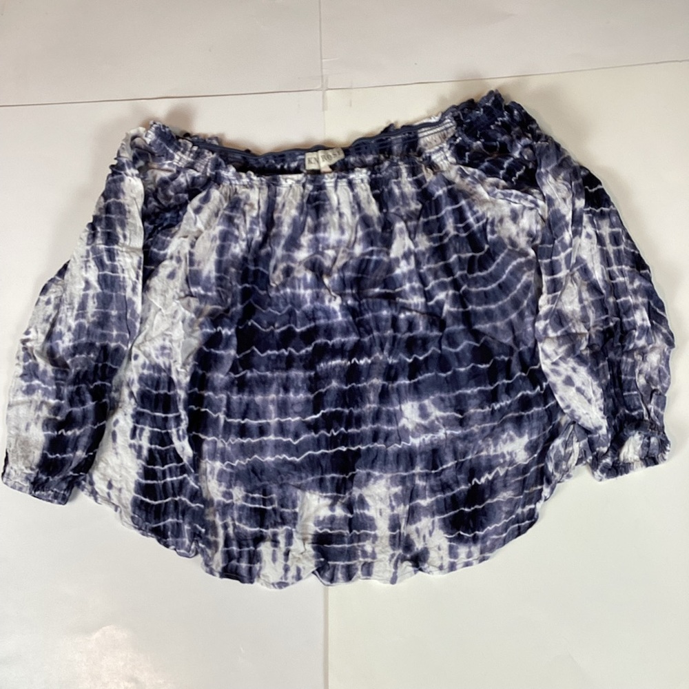 Knox Rose Womens Blouse Size Large Stretch Comfort Casual Shoulderless Top Shirt